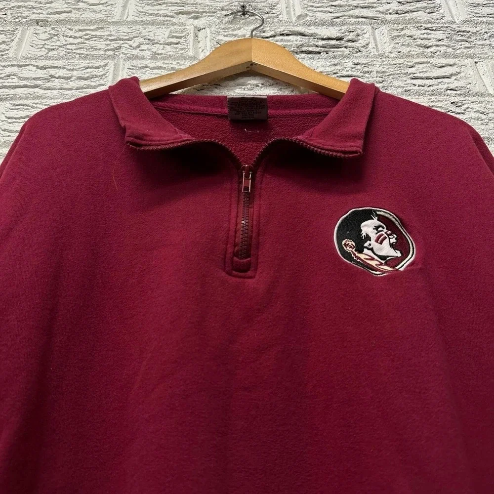 Florida State Stadium 1/4 Zip Pullover Jacket‎ XXXL  3XL Red Quarter Zip Sweater